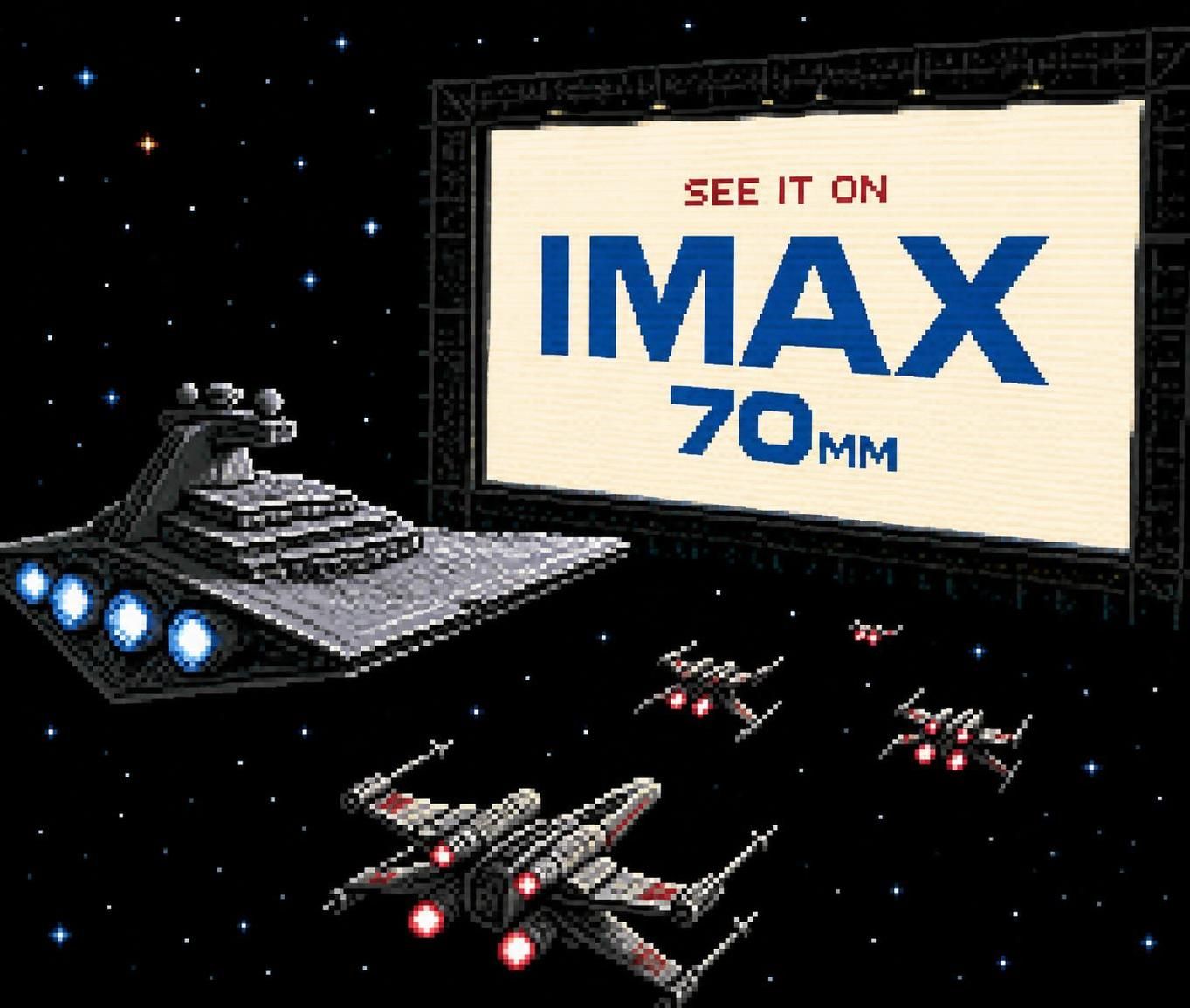 experience the original 1977 star wars and 'star wars: starfighter' like never before in stunning imax 70mm, delivering unparalleled visuals and immersive cinematic adventure.