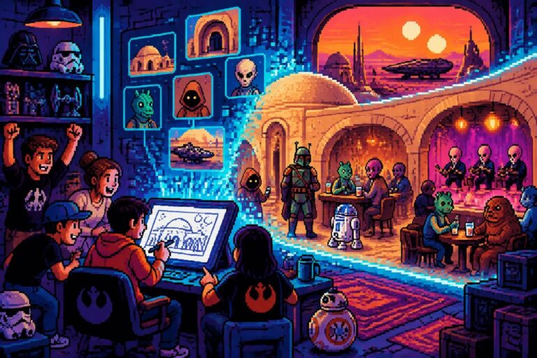 Home 2 discover how star wars fans use visual ai to transform a creative idea into an immersive intergalactic cantina inspired by a galaxy far, far away.