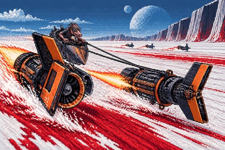 Home 2 watch sebulba race across crait in the galactic racer launch trailer, packed with high-speed action, intense competition, and thrilling star wars racing.
